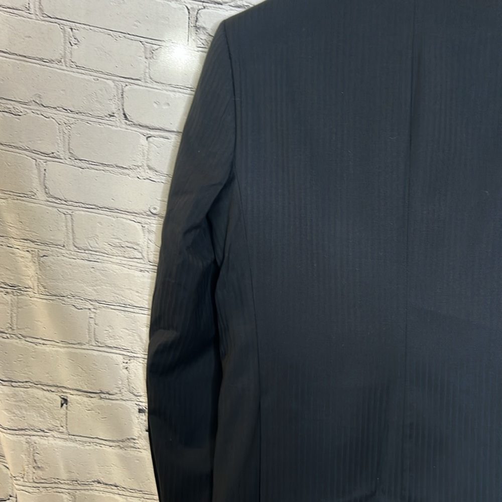 Genevie Uomo Black Men’s Suit Jacket Size 40R Excellent Condition - Picture 10 of 16